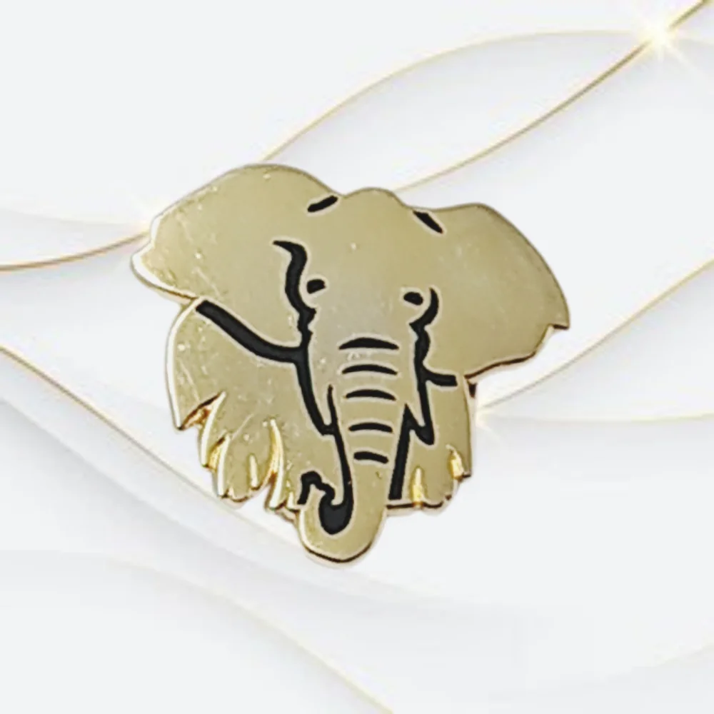 Gold Tone Elephant with Magnetics Snap on the Back